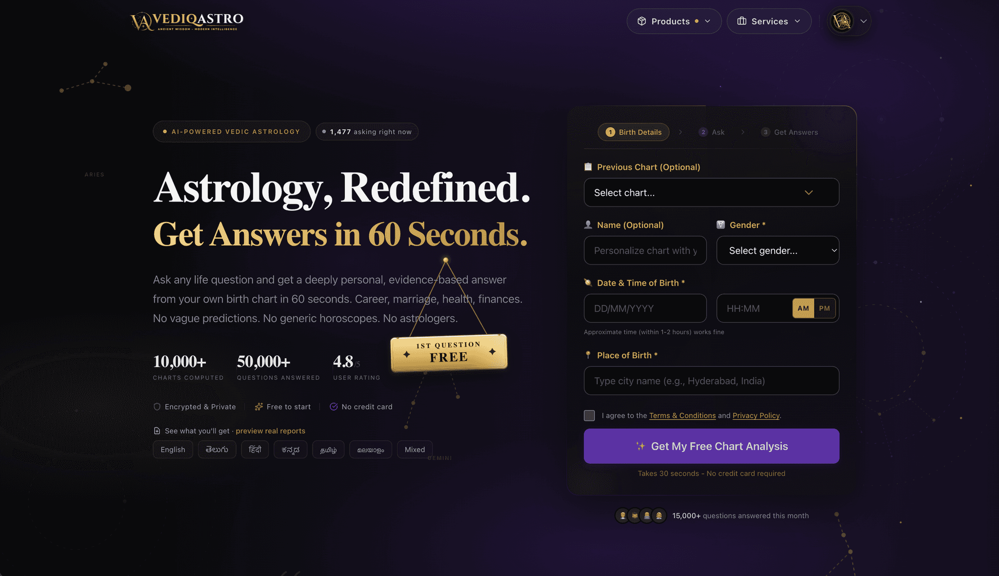 VedIQ Astro — AI meets ancient Vedic wisdom